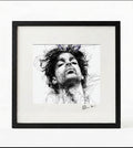 Prince Black and White Portrait Print-Framed Music Wall Art